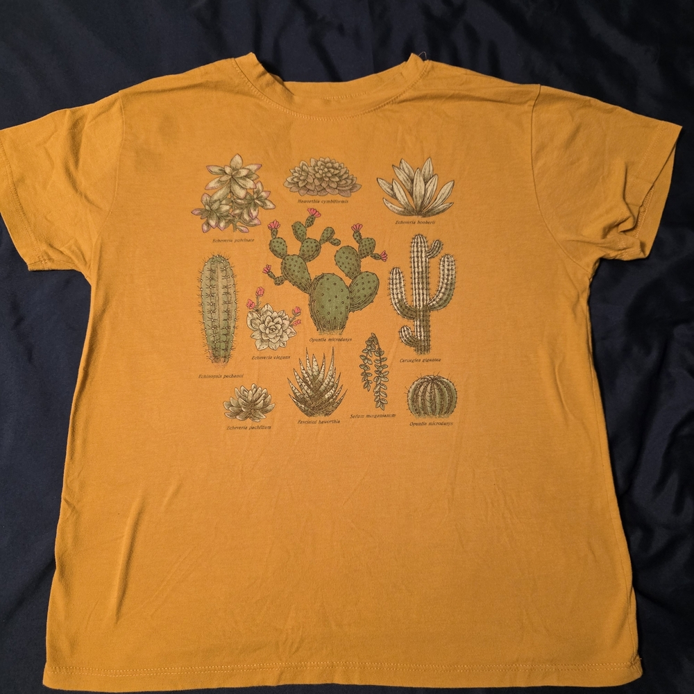 Fifth Sun Mustard Cactus Graphic Tee